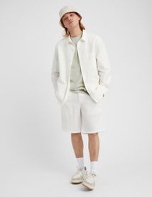Ensemble veste/bermuda en coton lin